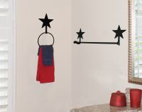 Wrought Iron Star Towel Bar