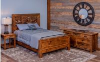 Rustic Brick in the Wall Barnwood Bed