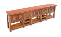 Custom Made Barn Wood Sideboard with Copper Top