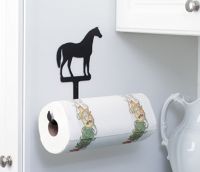 Wrought Iron Horse Paper Towel Holder