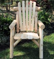 Outdoor Cedar Log Dining Chair