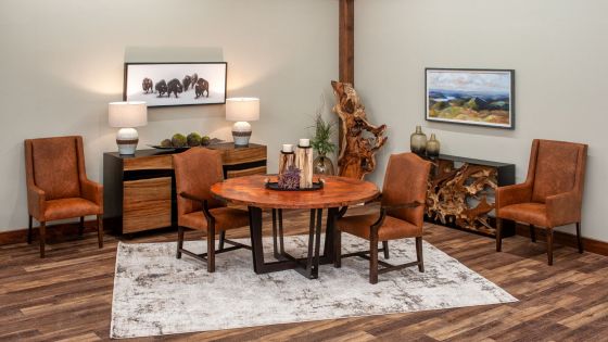 Luxe Copper Round Dining Table