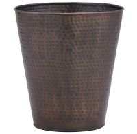 Hammered Copper Rustic Waste Basket