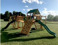 Timber Peak Double Tower Premium Log Playset