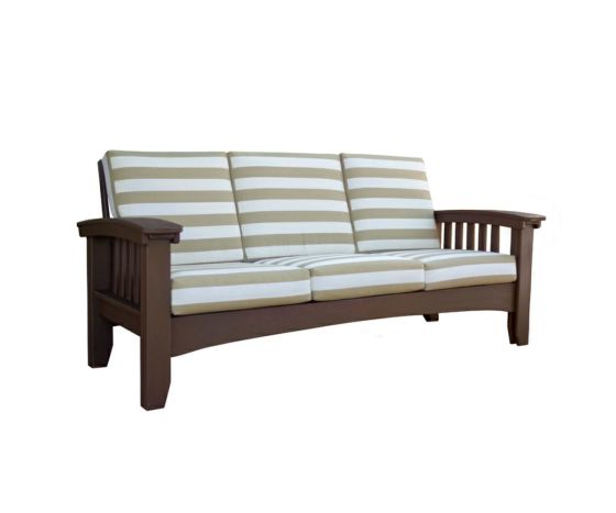 Days End Mission Poly Sofa - Shown in Chocolate Finish