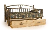 Rustic Log Trundle Bed
