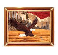 Fierce Flying Eagle Wood Art