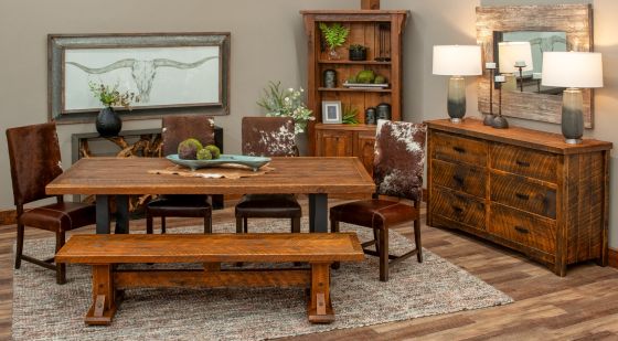 Contempo Classic Cowhide Upholstered Dining Chairs