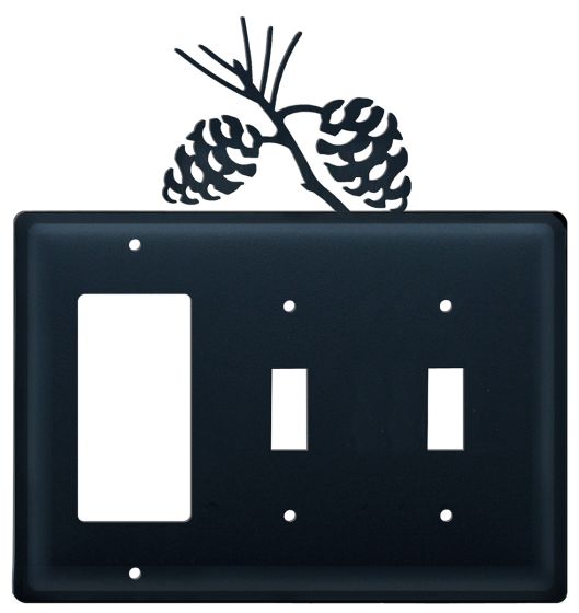 Wrought Iron Pinecone Triple GFI/Switch/Switch Cover