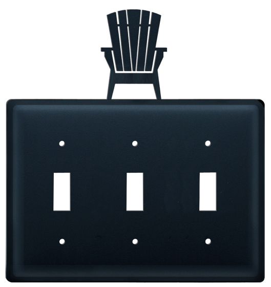 Wrought Iron Adirondack Triple Switch Cover