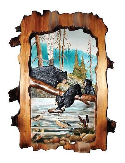 Curious Cubs Rustic Wood Art