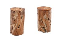 Organic Wood Side Tables