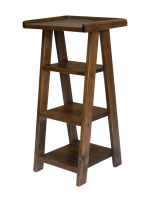 Rustic Ladder Telephone End Table - Caramel Finish