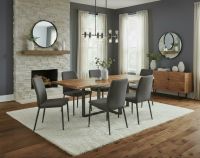 Modern Dining Room Furniture: Some lifestyle images are created with AI for visualization purposes. Crafted from natural solid wood, each piece is unique and will vary.
