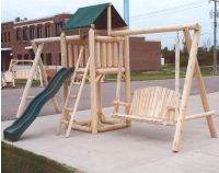 Timber Ridge Double Swing Log Playset