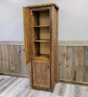 Olde Towne Rustic Log Linen Closet in Barnwood Lager