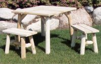 Contoured Comfort Straight Log Bench