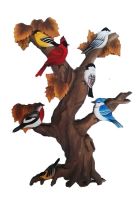Birds in Tree Rustic Wood Art