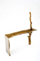 Twisted Trails Black Walnut & Juniper Log Sofa Table (pictured w/ a Manzanita branch which has been replaced with twisted Juniper)