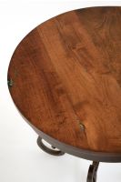 Rustic Spanish Santa Fe Turquoise Inlay Mesquite End Table
