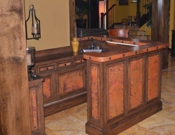 Custom Hand Hammered Copper Bar