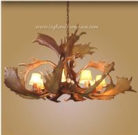 8 Light Fallow Antler Chandelier