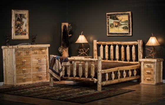 Cedar Lake Lodge Bedroom Group--Clear finish