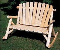 Rustic Cedar Rocking Love Seat