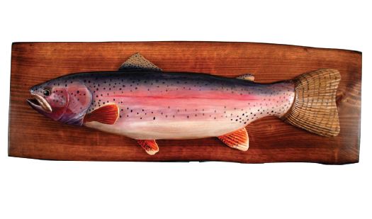 Harold the Rainbow Trout Wood Art