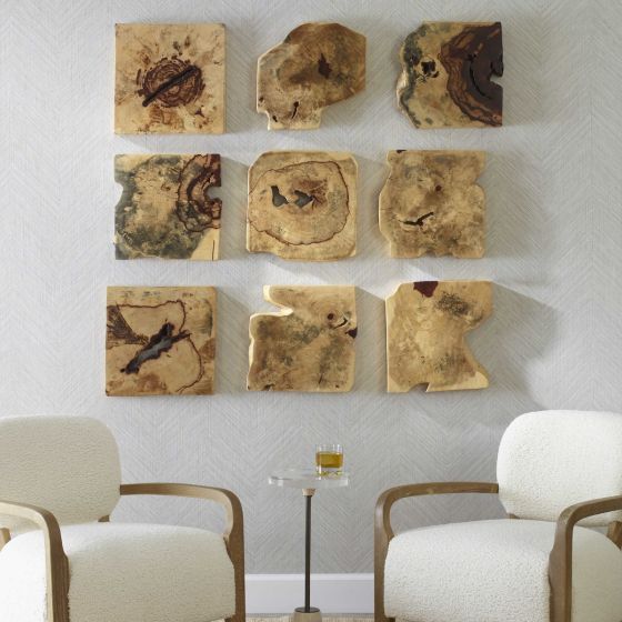Bahati Natural Wood Wall Art Set