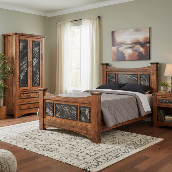 Rustic Armoire: Some lifestyle images are created with AI for visualization purposes. Crafted from natural solid wood, each piece is unique and will vary.