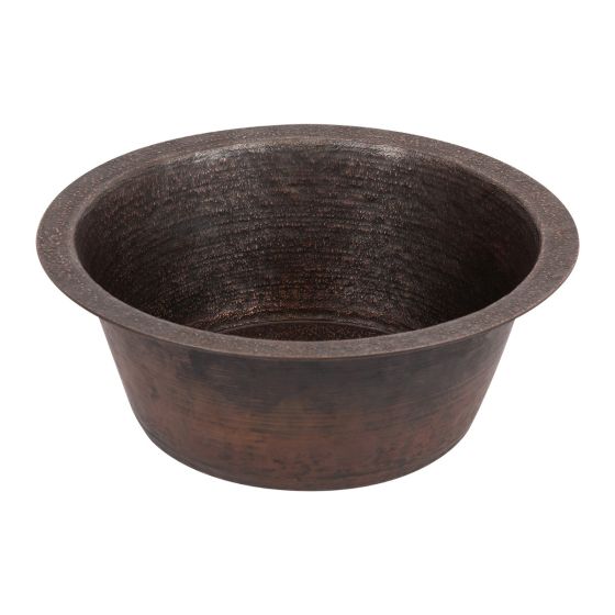 14" Round Terra Firma Bar & Prep Sink w/ 2" Drain - Copper - Oil Rubbed Bronze Finish