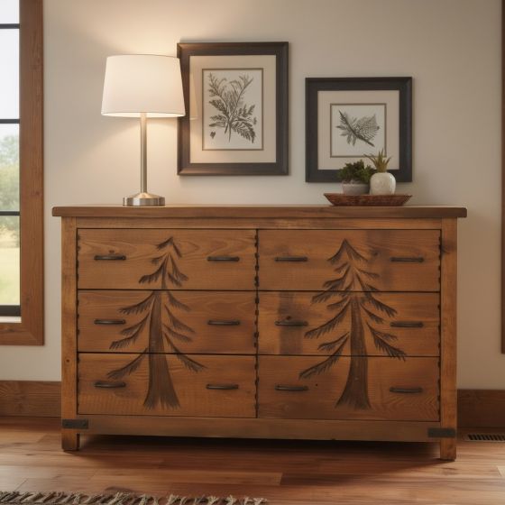Dresser: Some lifestyle images are created with AI for visualization purposes. Crafted from natural solid wood, each piece is unique and will vary.