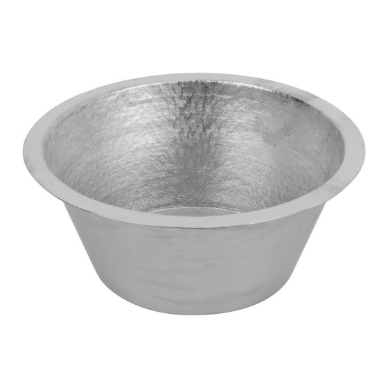 16" Round Nickel Terra Firma Copper Bar & Prep Sink - 3.5" Drain