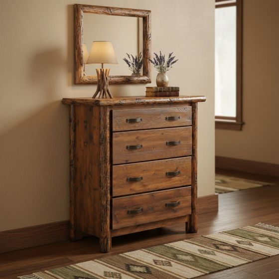 Chest of Drawers: Some lifestyle images are created with AI for visualization purposes. Crafted from natural solid wood, each piece is unique and will vary.