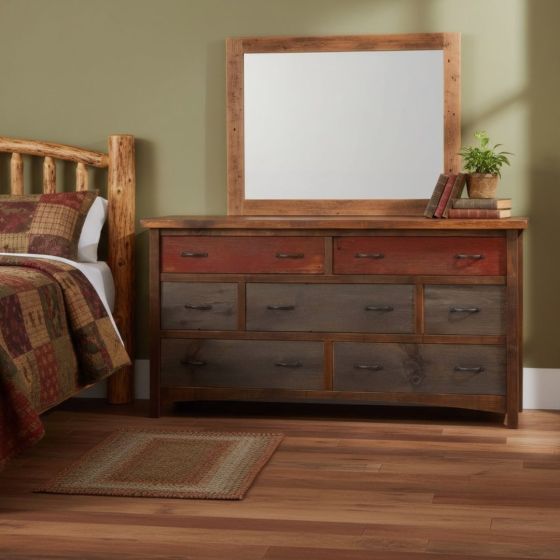Rustic Dresser: Some lifestyle images are created with AI for visualization purposes. Crafted from natural solid wood, each piece is unique and will vary.