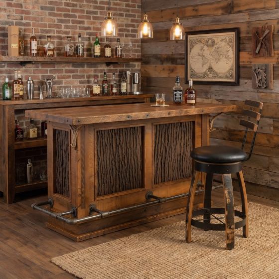 Rustic Barn Wood Bed: Some lifestyle images are created with AI for visualization purposes. Crafted from natural solid wood, each piece is unique and will vary.