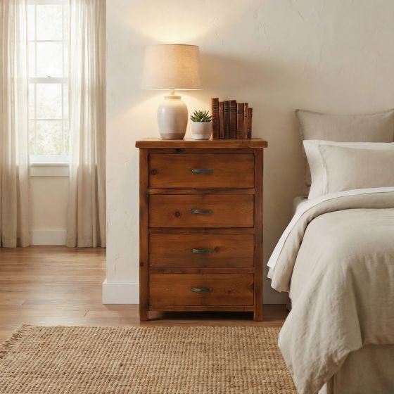 Chest of Drawers: Some lifestyle images are created with AI for visualization purposes. Crafted from natural solid wood, each piece is unique and will vary.