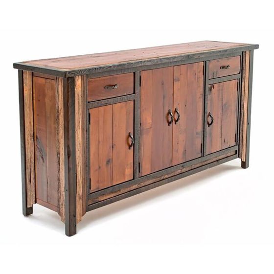 Touch of the West 4 Door 2 Drawer Barn Wood Sideboard