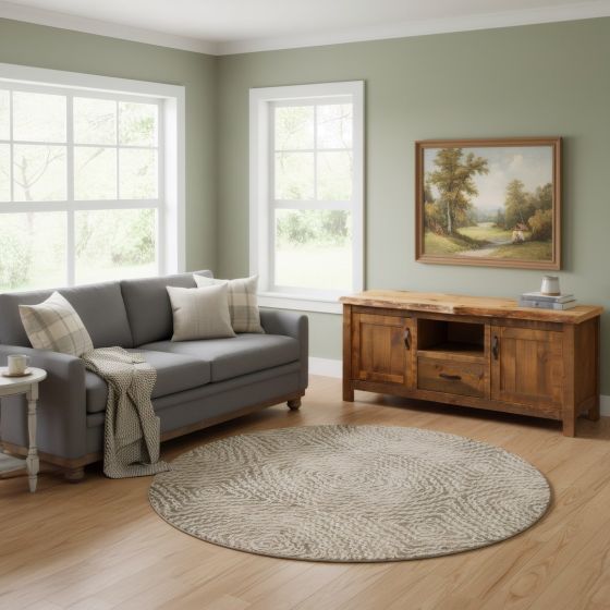 Rustic Entertainment Center: Some lifestyle images are created with AI for visualization purposes. Crafted from natural solid wood, each piece is unique and will vary.