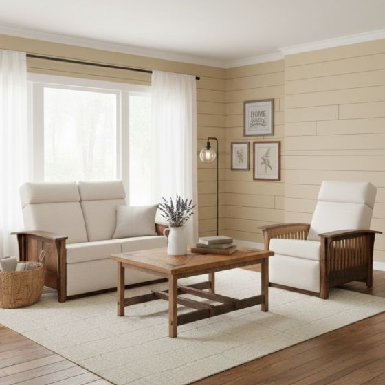 Modern Coffee Table: Some lifestyle images are created with AI for visualization purposes. Crafted from natural solid wood, each piece is unique and will vary.