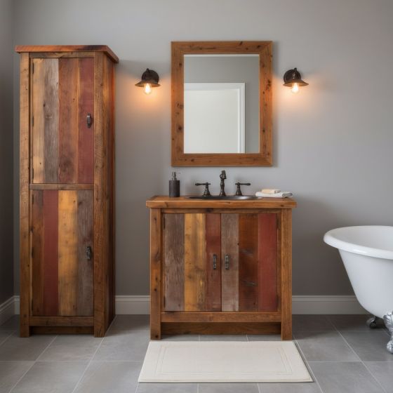 Linen Closet: Some lifestyle images are created with AI for visualization purposes. Crafted from natural solid wood, each piece is unique and will vary.