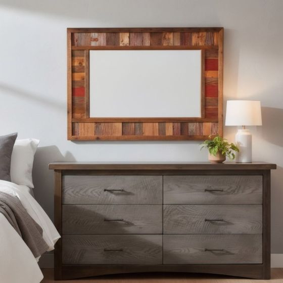 Mirror: Some lifestyle images are created with AI for visualization purposes. Crafted from natural solid wood, each piece is unique and will vary.