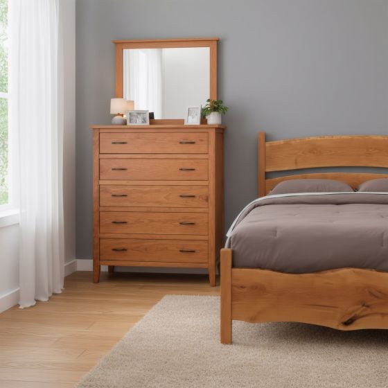 Chest of Drawers: Some lifestyle images are created with AI for visualization purposes. Crafted from natural solid wood, each piece is unique and will vary.