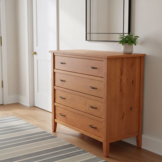 Chest of Drawers: Some lifestyle images are created with AI for visualization purposes. Crafted from natural solid wood, each piece is unique and will vary.