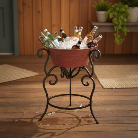 Party Tub: Some lifestyle images are created with AI for visualization purposes. Crafted from natural solid wood, each piece is unique and will vary.