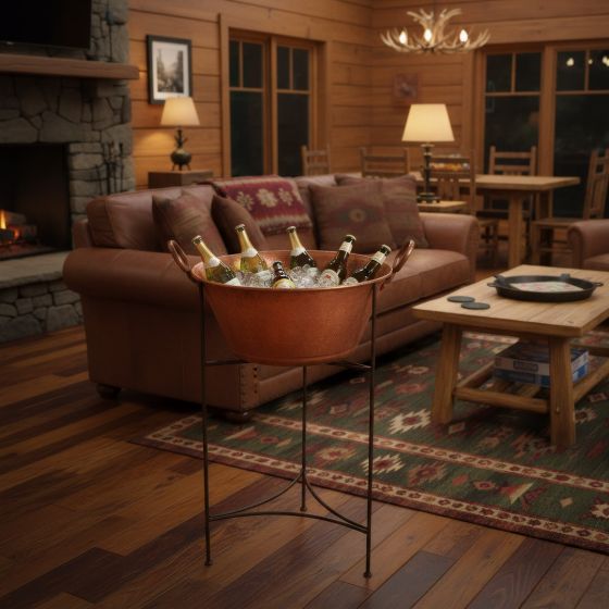 Party Tub: Some lifestyle images are created with AI for visualization purposes. Crafted from natural solid wood, each piece is unique and will vary.
