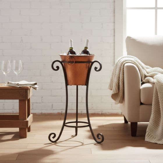 Rustic Party Tub: Some lifestyle images are created with AI for visualization purposes. Crafted from natural solid wood, each piece is unique and will vary.
