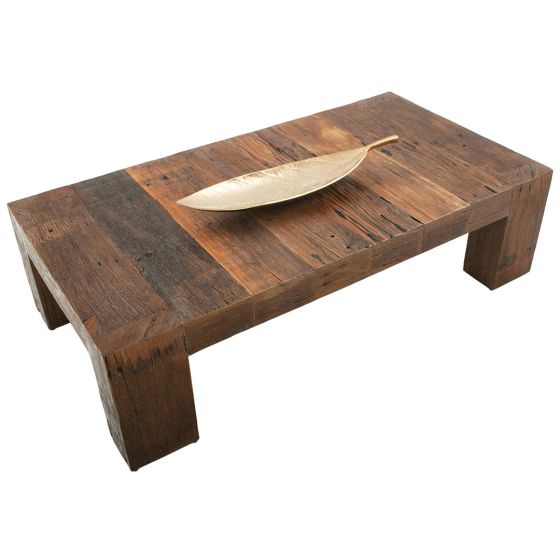 Aged Rustic Reclaimed Wood Coffee Table