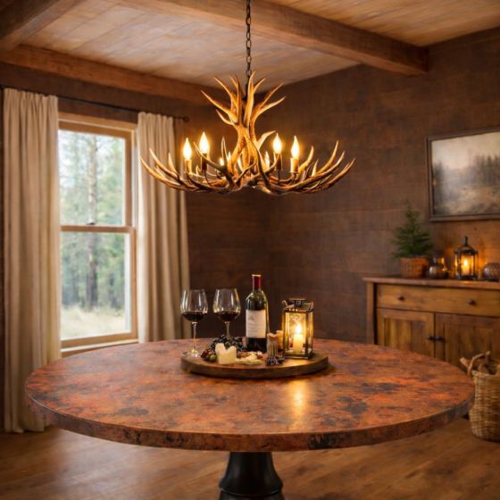 Rustic Furniture: Some lifestyle images are created with AI for visualization purposes. Crafted from natural solid wood, each piece is unique and will vary.